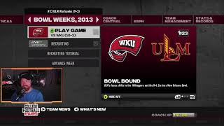 LIVE NCAA Football 14: Coach Passmeaux Season 1 - Offensive Coordinator @ ULM