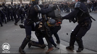 Paris : Manifestations contre les violences policières, affrontements à République - 18/02/17