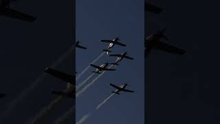 Breathtaking Mirror Formation: Three Upside-Down Planes Over Three Upright #short #shorts