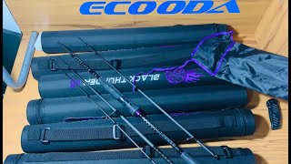 UNBOXING |  ECOODA black thunder lure rod | travel rod