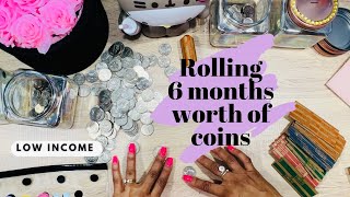 ROLLING 6 MONTHS OF MY SAVED COINS | CASH ENVELOPE LEFTOVERS |  LOW INCOME BUDGETING | 2023