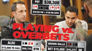 Facing a 2X Pot OVERBET on the River - Hustler Poker Vlog