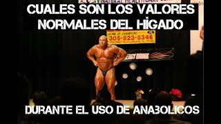 Valores normales del higado durante el uso de an4bolicos