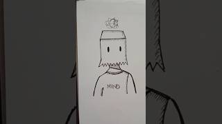 Bored? Let's Draw a Simple Character in Just 1 Minute #drawing #drawingtutorial