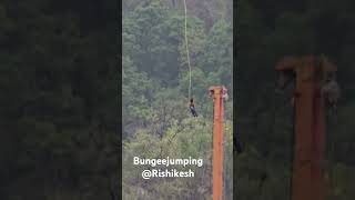 Bungeejumping activity in Rishikesh 117mtere #paragliding #adventure #travel #love #bungeejumping