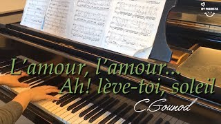 L’ amour, l’amour..Ah! lève-toi, soleil, Romeo, Piano accompaniment, Opera karaoke