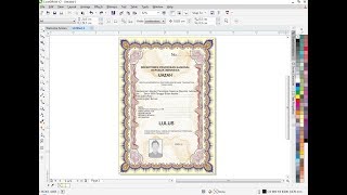 Cara mudah buat desain frame ijazah sertifikat di CorelDraw