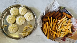 Today breakfast ￼ Momos | my followers, comments, ￼reply ￼