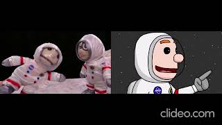 SML Movie: Junior Goes To The Moon! [Original & Animation Side By Side]