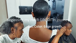 BEGINNING my HAIR GROWTH journey: FRESH cut + BIGEN hair color + My edges are GROWING | Brylyne V.