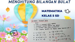 CARA SIMPEL MENGERJAKAN SOAL BILANGAN BULAT KELAS 5 SD/M || MATEMATIKA DASAR