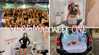 VLOGMAS WEEK 1: christmas event, cheer competiton, banquet | Mia Rits