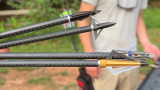 WILL FIXED BROADHEADS HIT LIKE FIELD POINTS ? ALSO I SHOOT OLD RANDOM BROADHEADS AT LONG RANGE