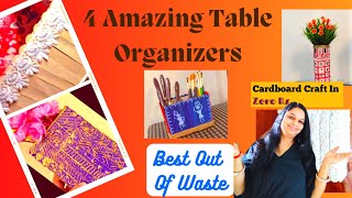 4 Budget Friendly DIY'S | Organizer In Zero Budget | Ghar Ko Sazana Itna Sasta Aur Asan!