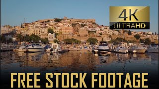 Port of Kavala, Greece | Royalty Free Stock Footage 4K | No Copyright | Free Download