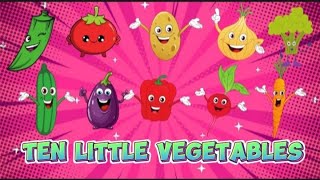 Ten little vegetables poem| nursery rhymes| kids poems station