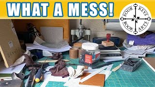 What A Mess! - Under the Cover: A Bookbinder's vlog no. 1 - Studio Tour Before & After