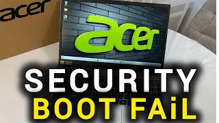 Security Boot Fail Acer как отключить? Установка windows с флешки