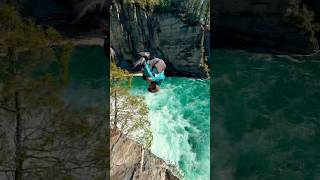 INSANE 80 FEET TRIPLE INTO RAGING WATERFALL🫣