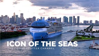 CRUISE SHIP SAILINGS | DRONE VIDEO | THE AMAZING ICON OF THE SEAS | ROYAL CARIBBEAN LARGEST SHIP