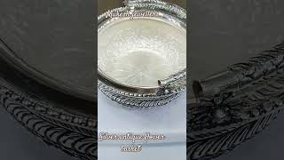 #silver antique flower basket