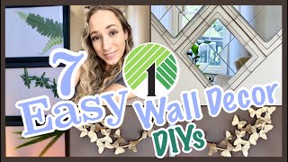 7 DOLLAR TREE WALL DECOR DIYS // EASY CHEAP WALL ART IDEAS