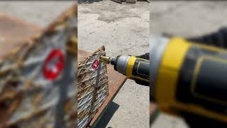 testing the BOSCH step drill for metal \ отличное ступенчатое сверло по металлу