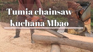 Tumia hivi chainsaw kuchana Mbao.