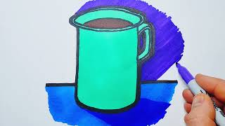 "Watch and Follow Along:Incredible Cup of Hot Chocolate Drawing in Timelapse!"