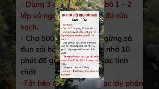 Bạn có biết thải độc gan sau 1 đêm #suckhoe #doisong #baihoccuocsong #xuhuong #reels