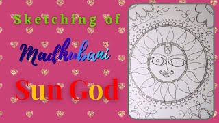 Madhubani Sun God | Sketching | Tutorial for beginners