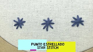 63)*PUNTO ESTRELLADO O CRUZ DOBLE - STAR STITCH OR DOUBLE CROSS *[Bordado a Mano~Hand Embroidery]