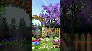 Spring Yard Garden   1 min of cozy asmr ambience  #ambience #cozy