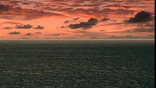 A view of the rippling ocean around Junon. FMV [Disc 2] Final Fantasy VII