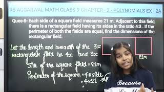 Q.8 - Ex - 21A - Ch 21 - Concept of Perimeter and Area | RS Aggarwal Math class 6