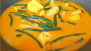 Masak: Gulai Kacang Panjang, Tahu, Kentang / Masakan Rumahan Yang Enak.