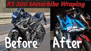 bajaj pulsar rs200 (shark edition) wrap🔥🔥🔥🔥😎