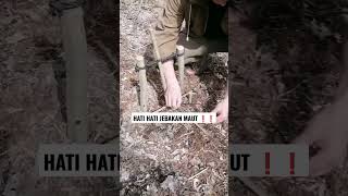 HATI HATI JEBAKAN MAUT JIKA SEDANG  DI HUTAN ❗❗❗😱 #reels #survival #primitive #feedshorts #viral