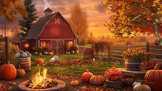 Autumn Farm ASMR Ambience | Harvest Time | Autumn Leaves & Pumpkin Please!