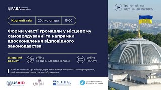 Форми участі громадян у місцевому самоврядуванні та напрямки вдосконалення чинного законодавства