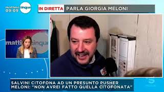 Giorgia Meloni Buongiorno a tutti! Seguitemi in diretta a Mattino Cinque su Canale 5