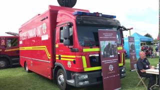 Humberside Fire & Rescue command support unit light demo