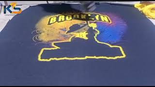 Custom Screen printed Full color printing on T shirts at Ks corporation (Silk screen printing)