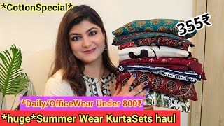 *huge*Amazon Summer KurtaSets haul | ANARKALI KURTI, KURTA SET, COTTON SUIT | Vees Corner