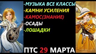 БДО ПТС Обнов 29 Марта Музыка Все Классы/Камни Усиления/Камос(Знание)/Осады/Лошадки