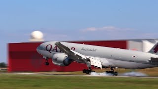 Awesome Landing of a Boeing 777 F in Luxembourg