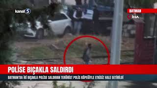 Batman'da İki Bıçakla Polise Saldıran Terörist Polis Köpeğiyle Etkisiz Hale Getirildi