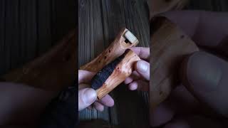 A small ocarina of alder with remnants of bark. Pentatonic F. Wild flute forest flute wooden ocarina