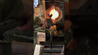 🔥Glassblowing a Sculpture! #art #glassblowing