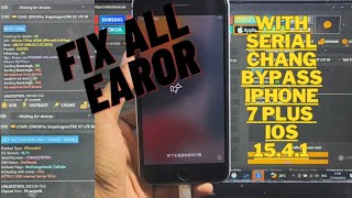 IPhone 7 PLUS remove icloud bypass with serial change Unlock tool { IOS 15.4.1}